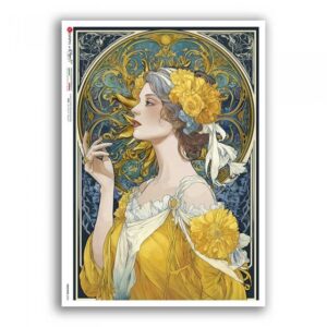 NOUVEAU-0083. Rice paper for decoupage — Art Nouveau
