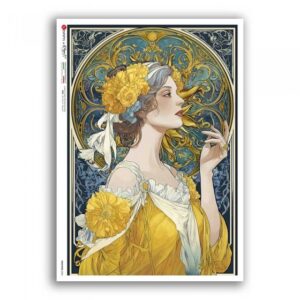 NOUVEAU-0084. Rice paper for decoupage — Art Nouveau