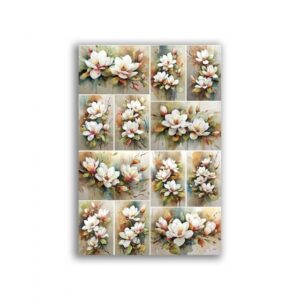 GF-FIORI-132. Rice paper for decoupage — FLOWERS — large format