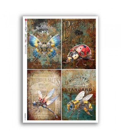 STEAMPUNK-0013. Punk Rice Paper for decoupage.